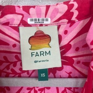 FARM Rio Red and Pink Floral mini dress size XS